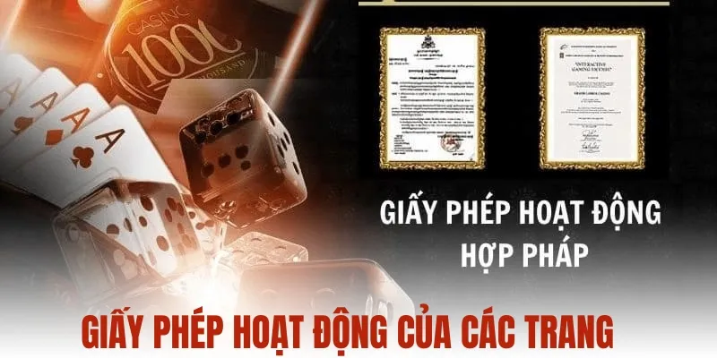 Giấy phép hoạt động của các trang soi kèo