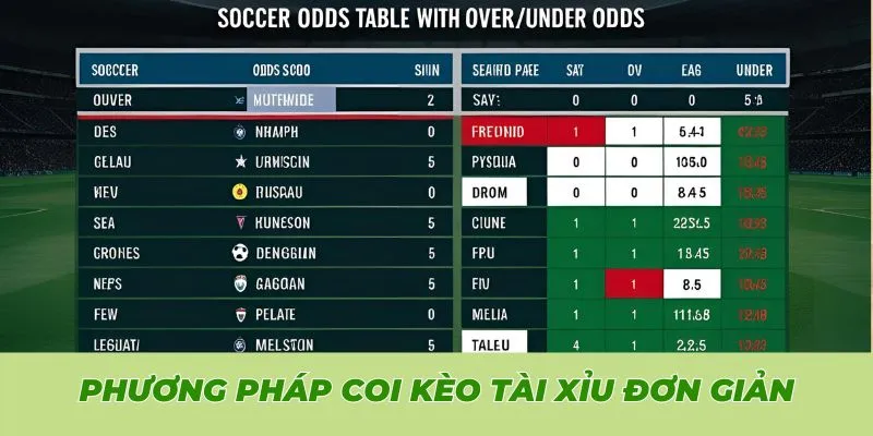 Phương pháp coi kèo Tài Xỉu đơn giản